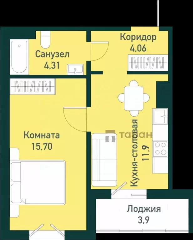 1-к кв. Челябинская область, Челябинск пос. Пригородный, ул. Ласковая, ... - Фото 2