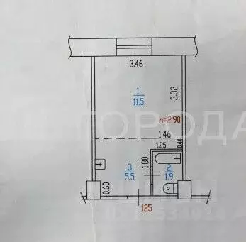 Студия Алтайский край, Барнаул Тимуровская ул., 62 (18.9 м) - Фото 2