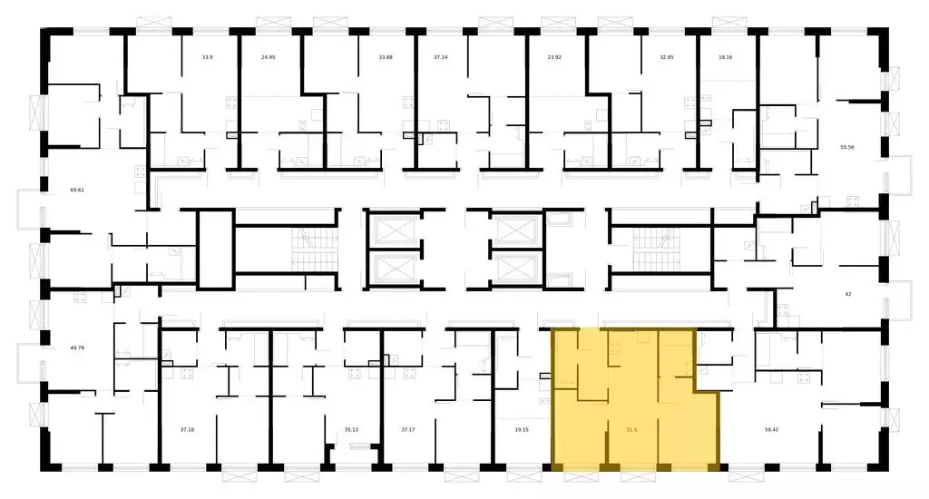 2-комнатная квартира: Владивосток, ЖК Снежный Парк, 2 (51.6 м) - Фото 2