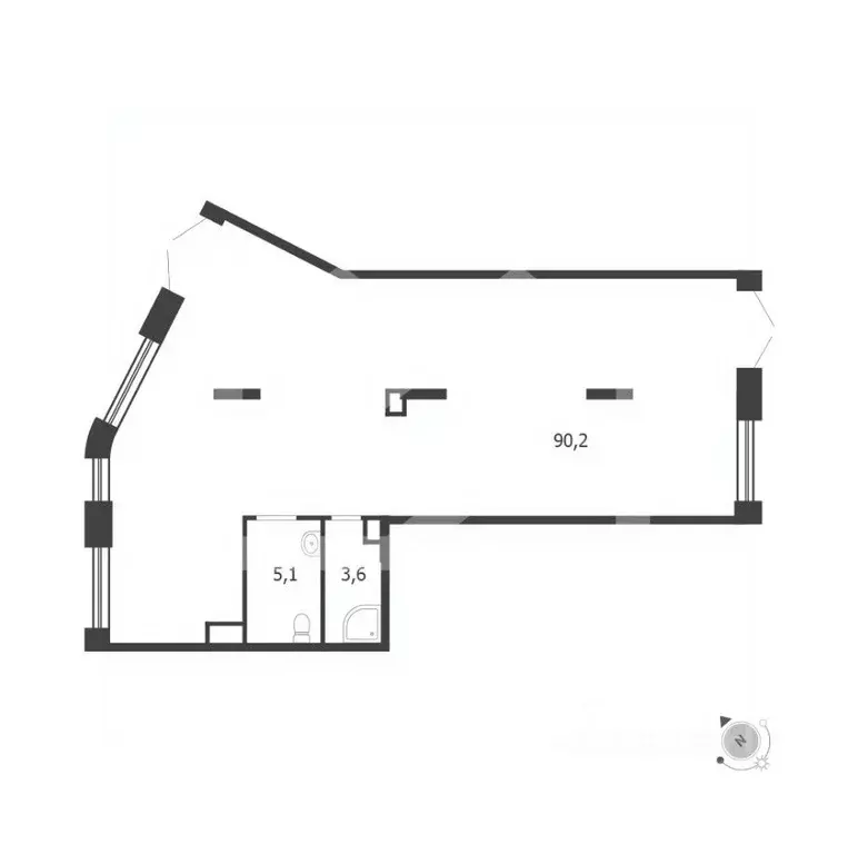 Помещение свободного назначения в Москва 3-я оч., Шагал жилой ... - Фото 2