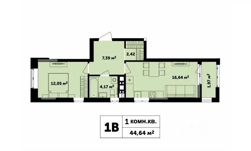 1-к кв. Удмуртия, Ижевск ул. Академика Павлова (44.64 м) - Фото 0