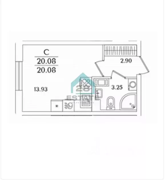 Квартира, студия, 20.07 м - Фото 2