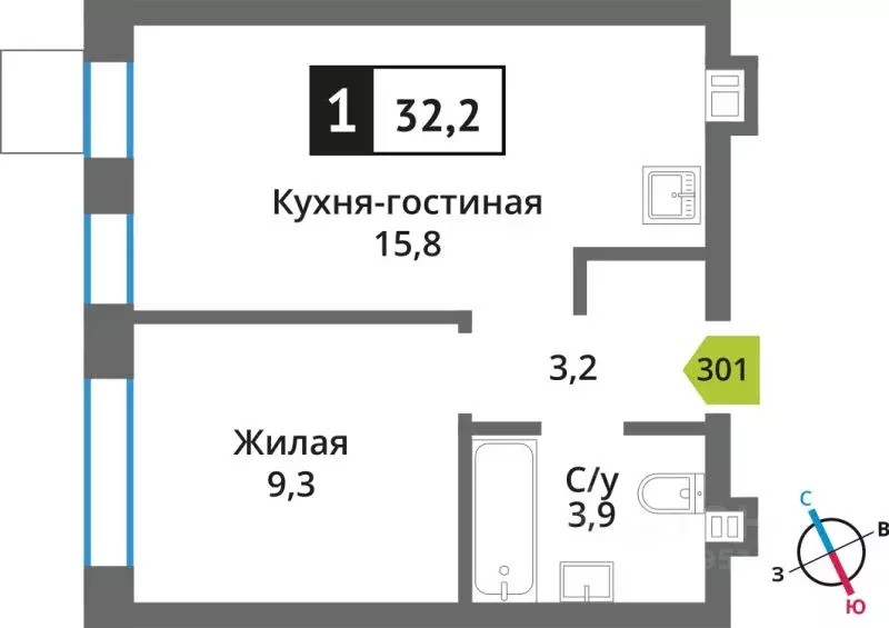1-к кв. Московская область, Красногорск Опалиха мкр, Никольский ... - Фото 1