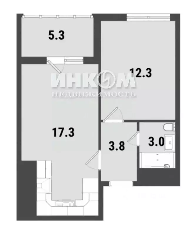 1-к кв. Москва Чоботовская ул., 2к2 (36.7 м) - Фото 0