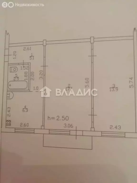 2-комнатная квартира: Бийск, улица имени Героя Советского Союза ... - Фото 0