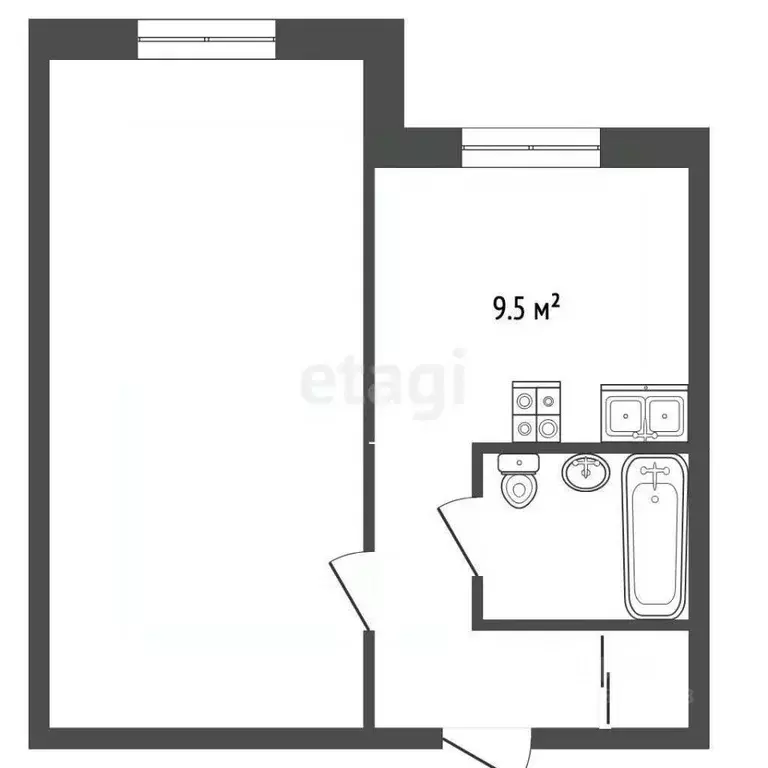 1-к кв. Владимирская область, Муром Меленковская ул., 5 (38.8 м) - Фото 1