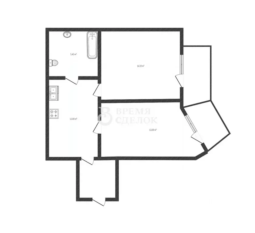 2-к кв. Владимирская область, Владимир ул. Мира, 4а (50.0 м) - Фото 2
