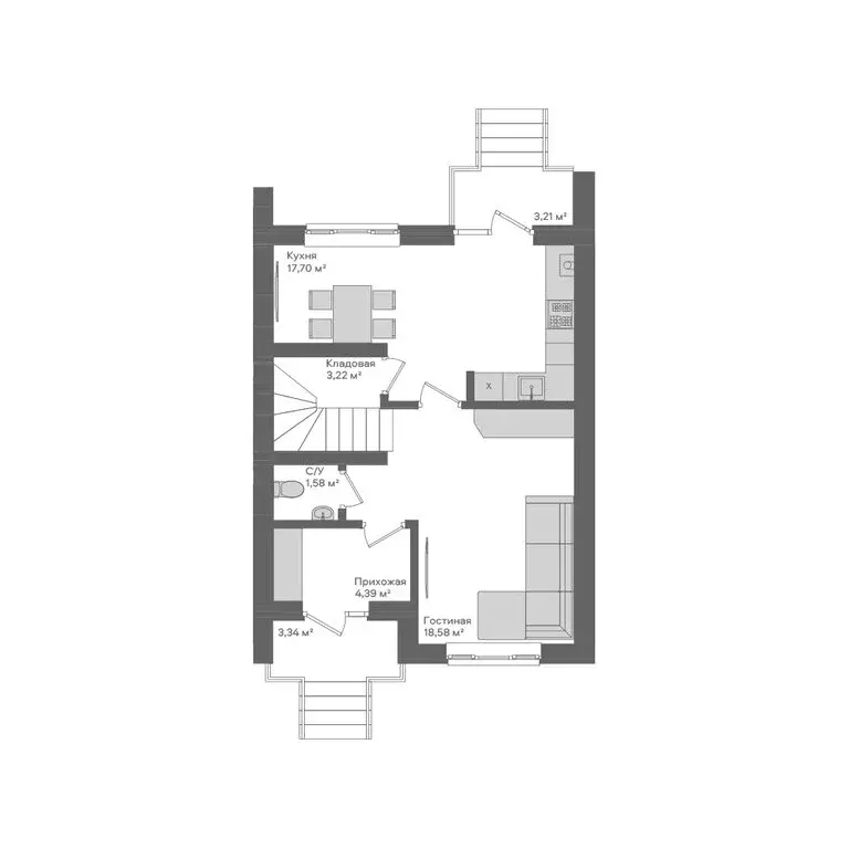 Дом в Семилукский район, Губарёвское сельское поселение (98 м) - Фото 2