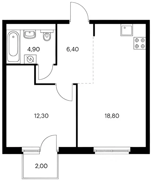 1-к кв. Москва Красноказарменная ул., 14Ак6 (45.0 м) - Фото 2