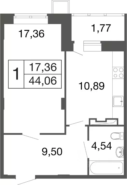 1-к кв. Московская область, Апрелевка Наро-Фоминский городской округ, ... - Фото 1