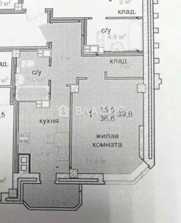 1-к кв. Волгоградская область, Волгоград Шекснинская ул., 95 (39.8 м) - Фото 1