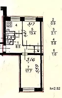 2-к кв. Санкт-Петербург ш. Революции, 45 (50.0 м) - Фото 2