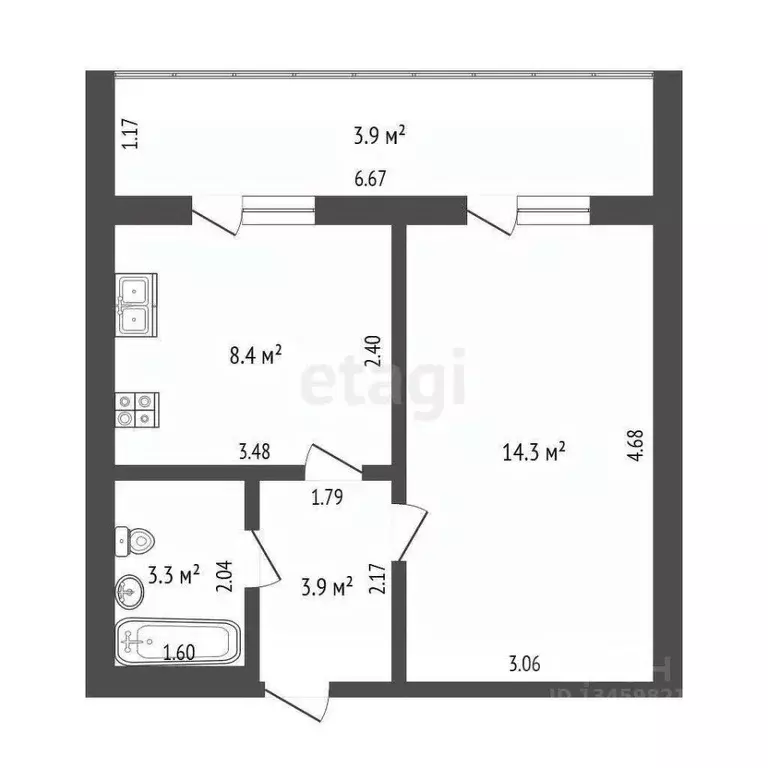 1-к кв. Марий Эл, Йошкар-Ола ул. Йывана Кырли, 35 (39.2 м) - Фото 1