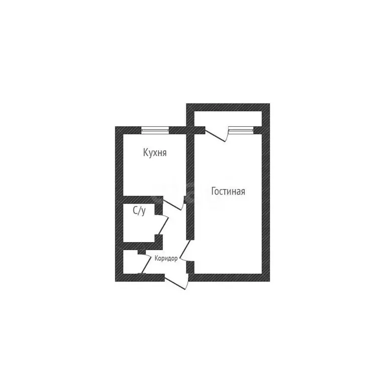 1-комнатная квартира: посёлок Берёзовый, улица Археолога Анфимова, 26 ... - Фото 1
