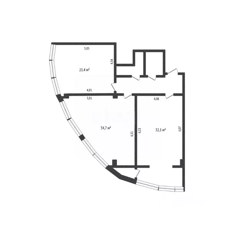 2-к кв. Белгородская область, Белгород Садовая ул., 3А (100.8 м) - Фото 2
