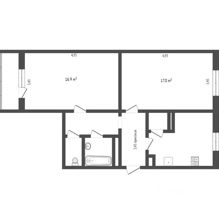 2-к кв. Ханты-Мансийский АО, Когалым Солнечный проезд, 17 (55.0 м) - Фото 1