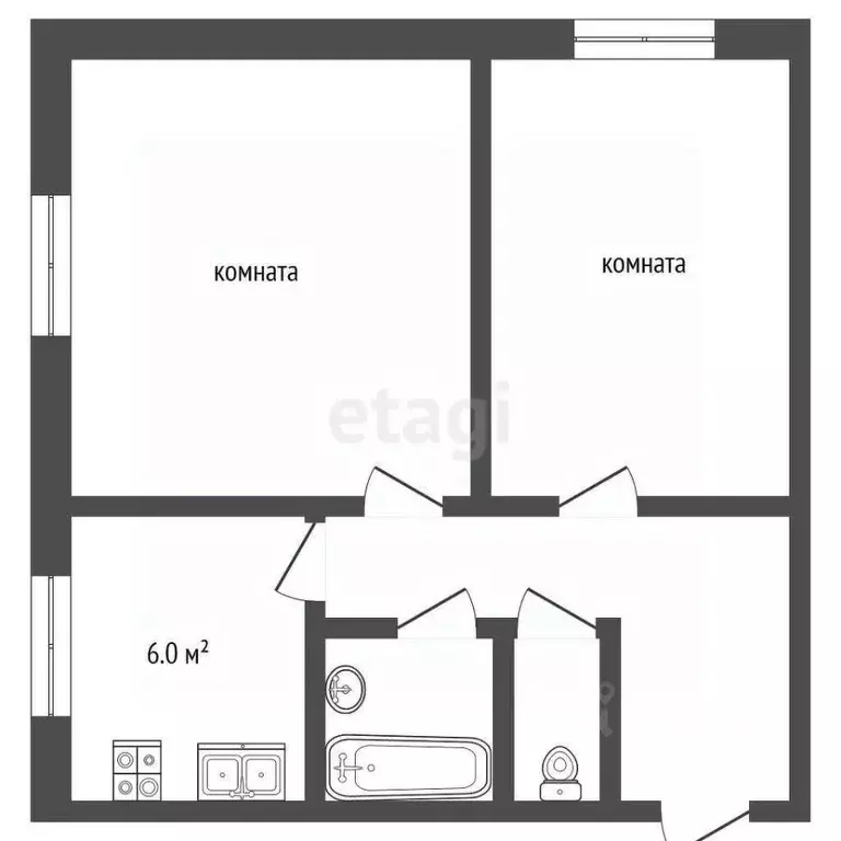 2-к кв. Московская область, Луховицы муниципальный округ, д. Врачово ... - Фото 2