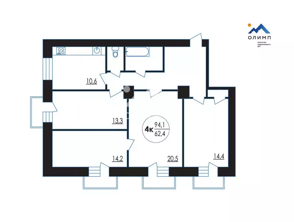 Комната Вологодская область, Вологда наб. 6-й Армии, 207А (34.7 м) - Фото 2