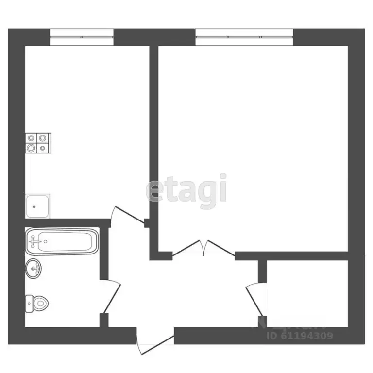 1-к кв. Мордовия, Саранск ул. Лихачева, 35 (34.8 м) - Фото 2