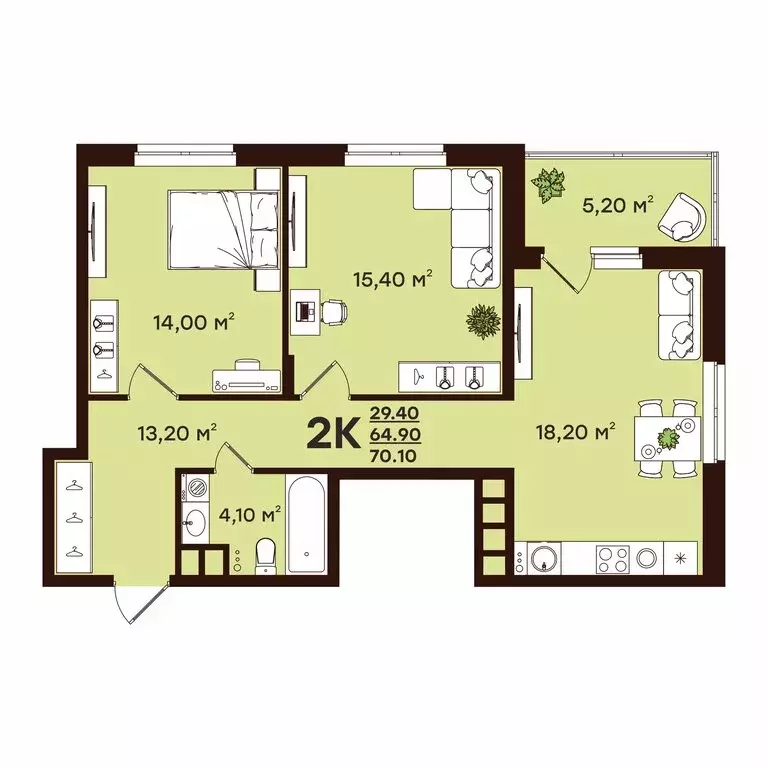 2-комнатная квартира: Владимир, улица Чайковского, 7 (70.1 м) - Фото 0