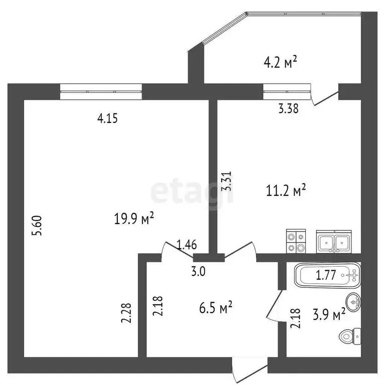 1-комнатная квартира: Самара, улица Авроры, 146В (36.2 м) - Фото 0