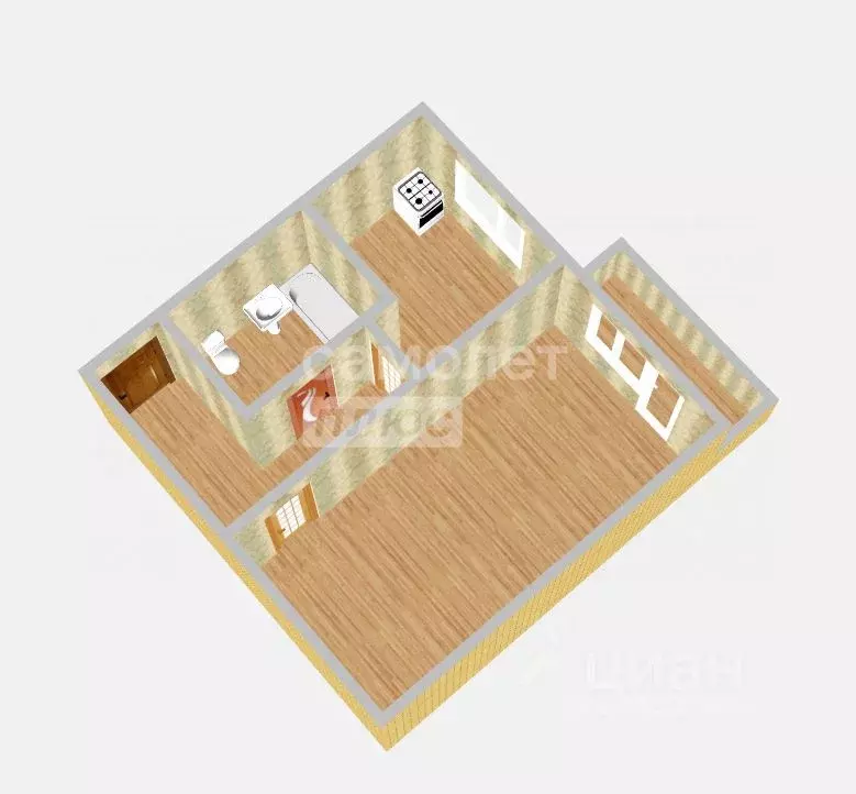 1-к кв. Башкортостан, Уфа Кольцевая ул., 112 (30.3 м) - Фото 1