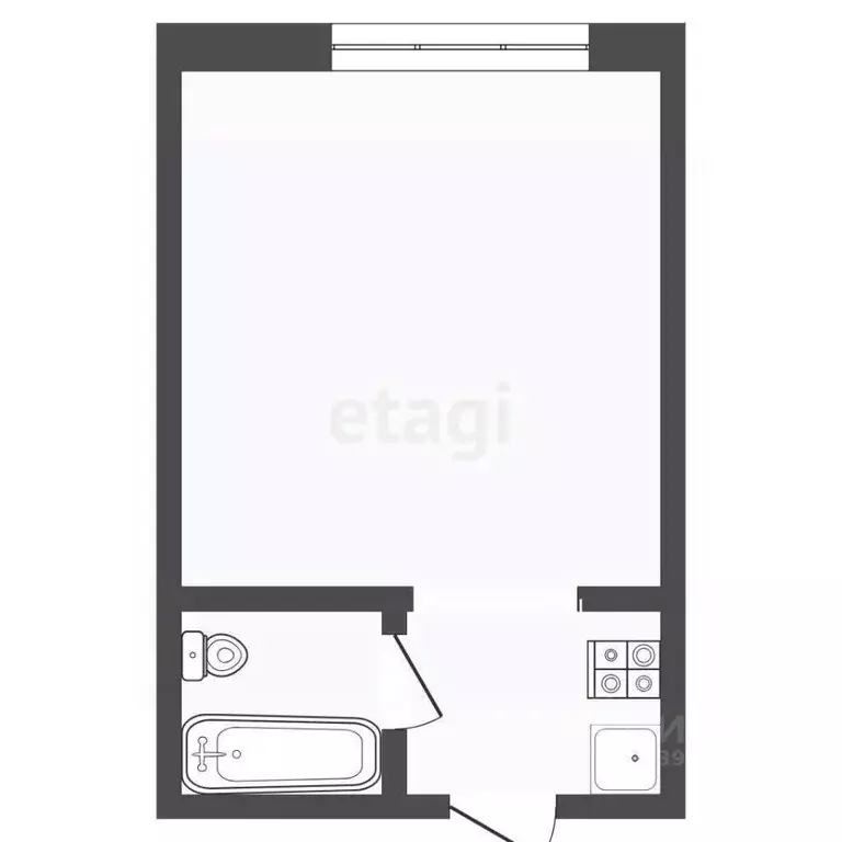 Студия Тюменская область, Тюмень ул. 30 лет Победы, 92 (16.5 м) - Фото 2