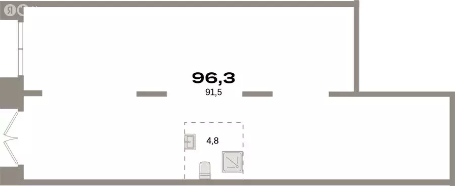 Помещение свободного назначения (96.33 м) - Фото 1