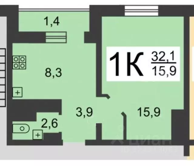 1-к кв. Нижегородская область, Нижний Новгород Бурнаковская ул., 89 ... - Фото 2