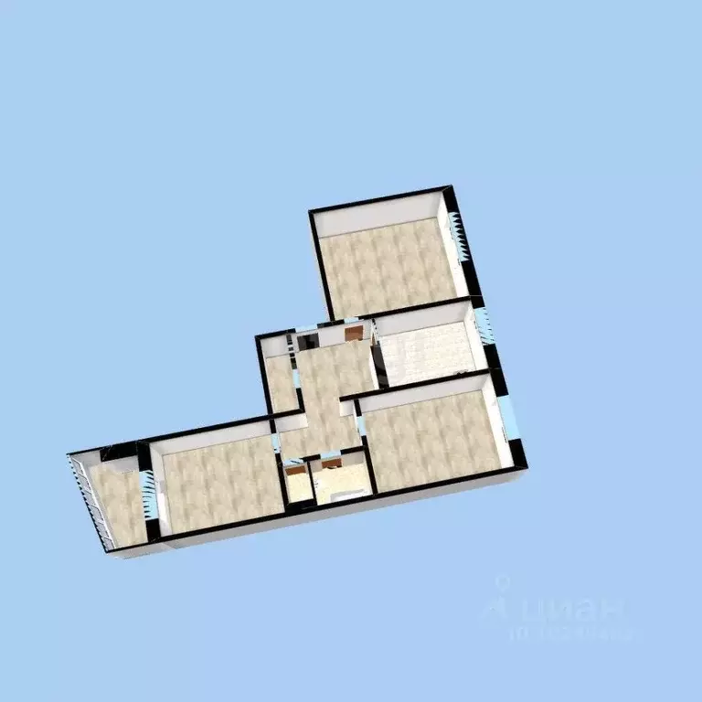 3-к кв. Башкортостан, Уфа Магистральная ул., 2 (61.5 м) - Фото 1