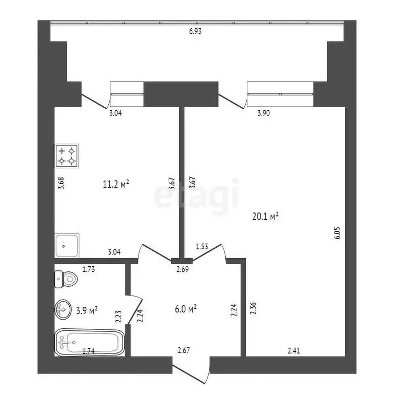 1-комнатная квартира: Тамбов, Московская улица, 30А (41.2 м) - Фото 0