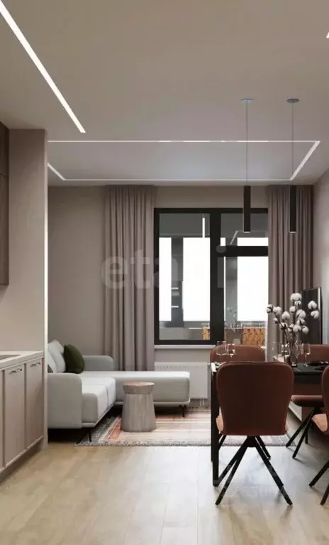 1-к кв. Свердловская область, Екатеринбург ул. Лодыгина, 15А (54.9 м) - Фото 1