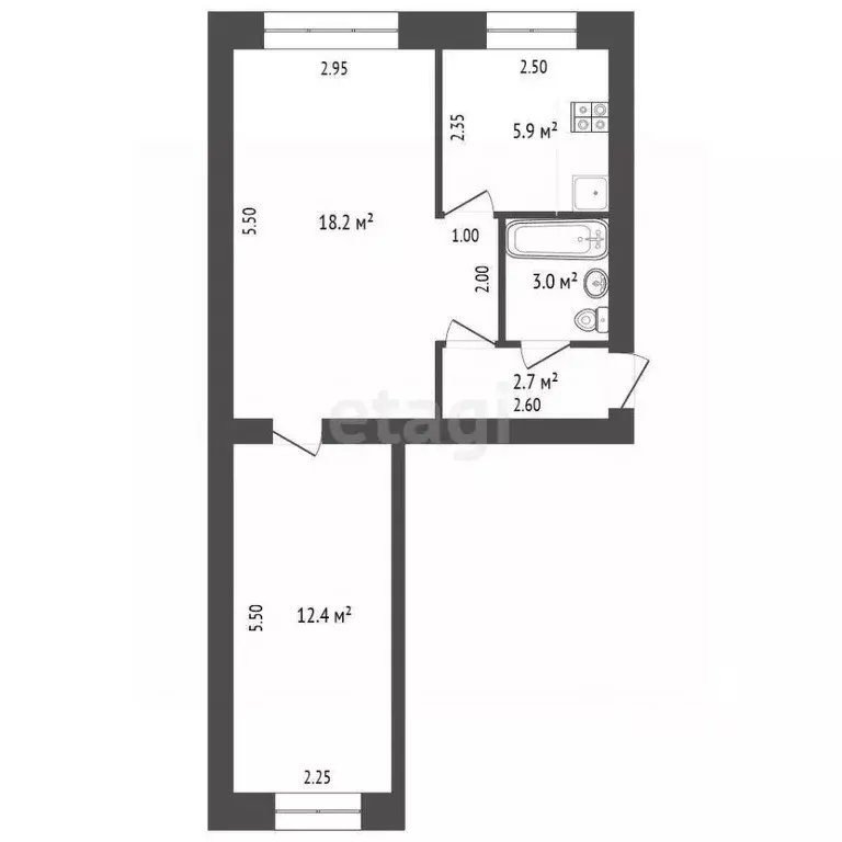 2-к кв. Мордовия, Саранск ул. Попова, 41 (42.2 м) - Фото 2