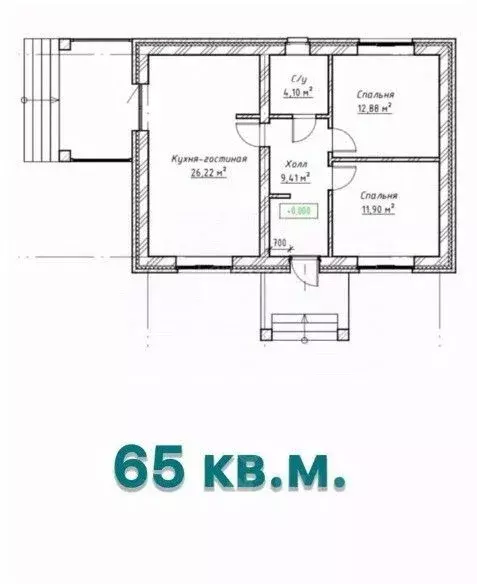 Дом в Оренбургская область, Соль-Илецк ул. Полевая (65 м) - Фото 2