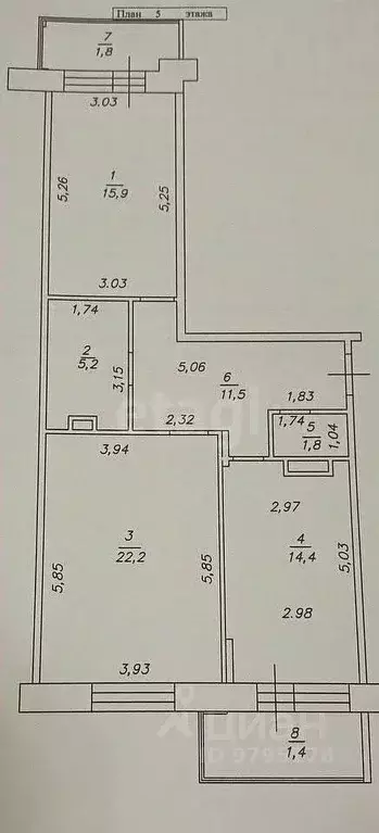 2-к кв. Татарстан, Казань Профессора Камая ул., 8А (71.0 м) - Фото 1