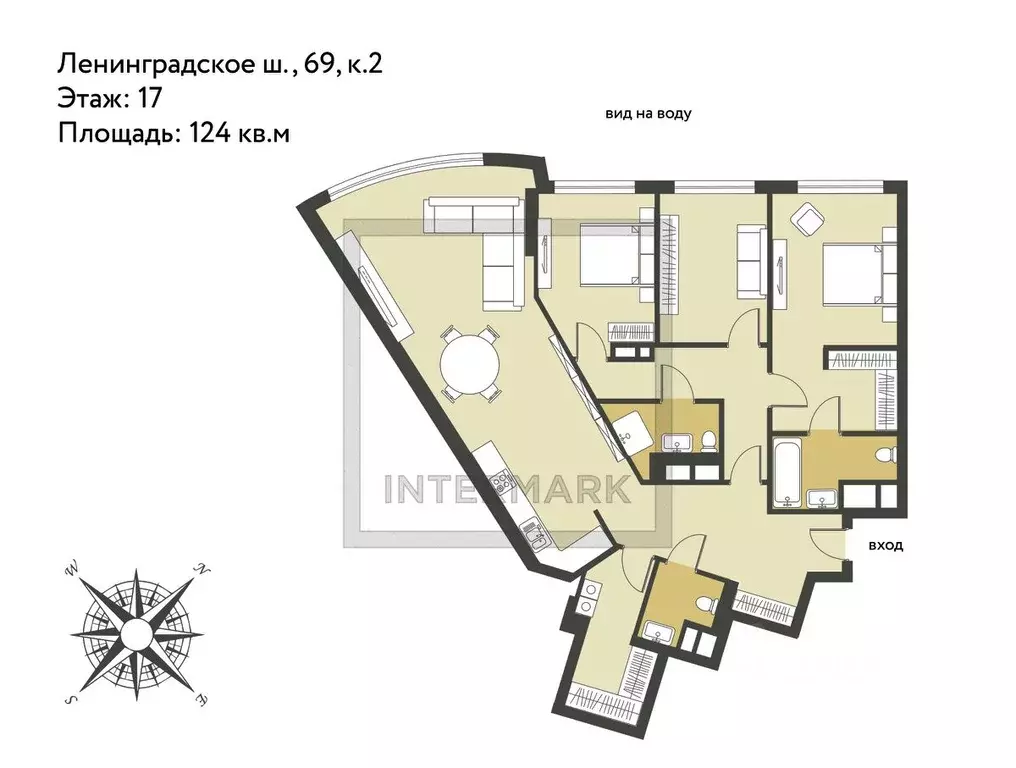4-к кв. Москва Ленинградское ш., 69к2 (124.0 м) - Фото 1