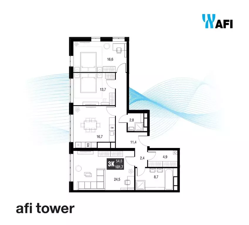 3-комнатная квартира: Москва, проезд Серебрякова, 11к2 (101.9 м) - Фото 1