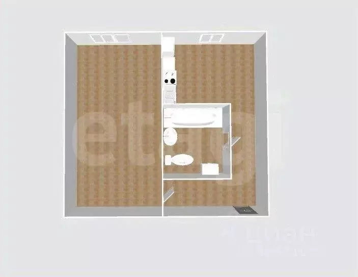 1-к кв. Сахалинская область, Поронайск Восточная ул., 110 (30.0 м) - Фото 2