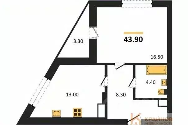 1-к кв. Воронежская область, Воронеж бул. Содружества, 1 (43.9 м) - Фото 0
