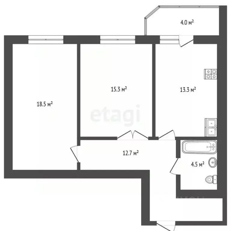 2-к кв. Ярославская область, Ярославль ул. Доронина, 10 (66.3 м) - Фото 1