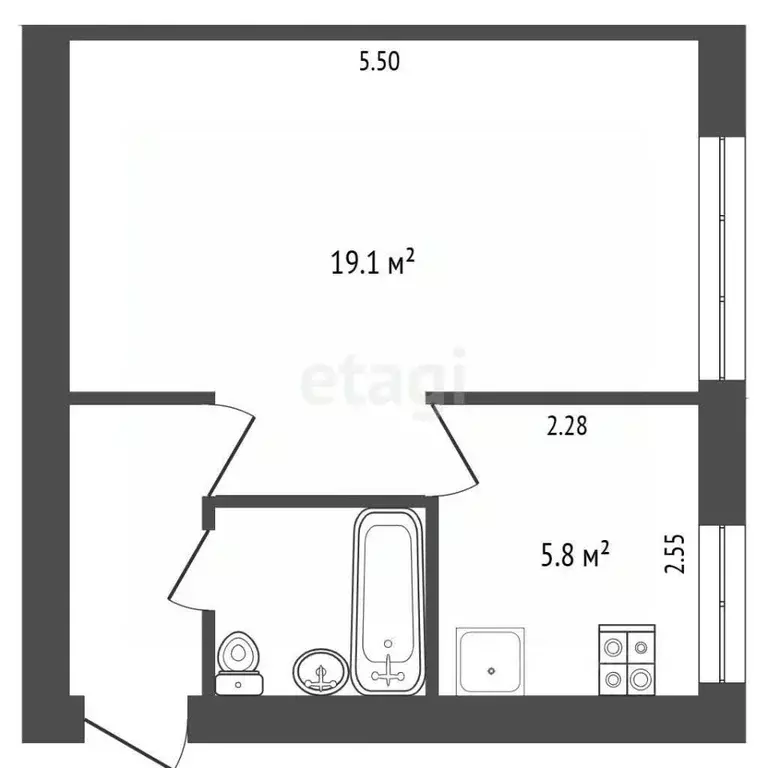 1-к кв. Белгородская область, Белгород просп. Богдана Хмельницкого, 84 ... - Фото 0
