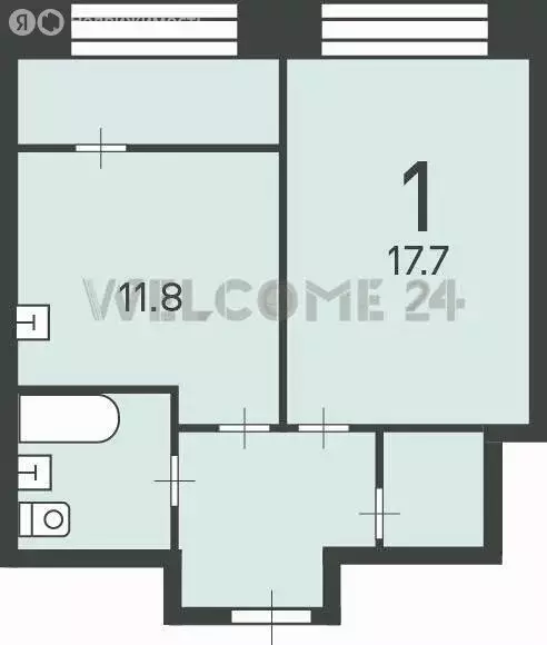 1-комнатная квартира: Москва, Клинская улица, 2А (41.8 м) - Фото 1