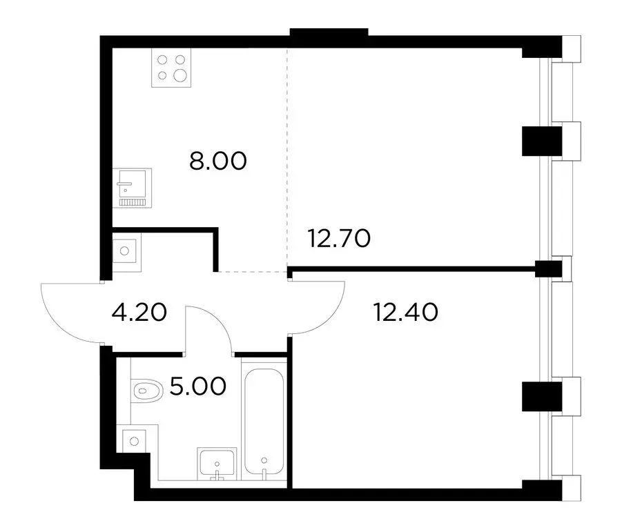 2-комнатная квартира: Москва, ЖК Инджой (42.3 м) - Фото 0