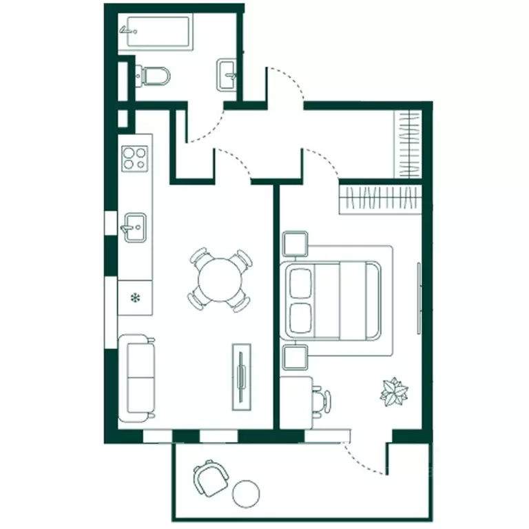 2-к кв. Дагестан, Дербент Новая История жилой комплекс (49.41 м) - Фото 1