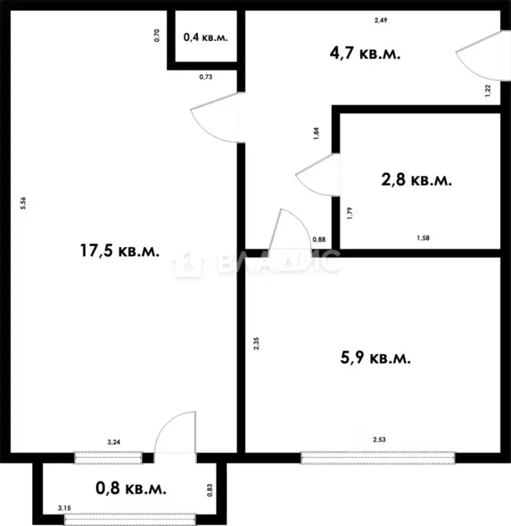 1-к кв. Брянская область, Брянск ул. Фокина, 68 (31.3 м) - Фото 1