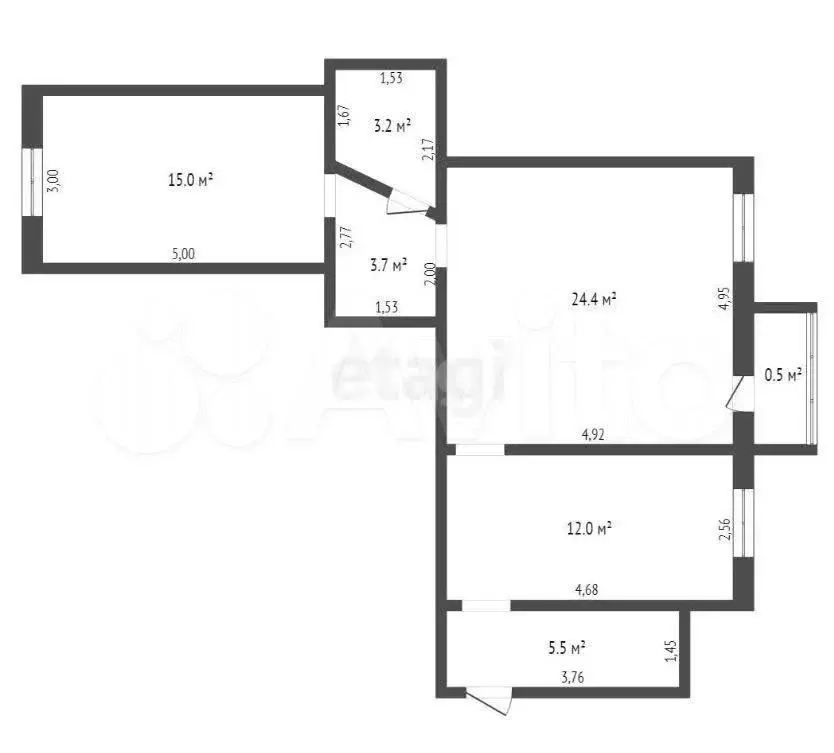 3-к. квартира, 64 м, 4/4 эт. - Фото 0