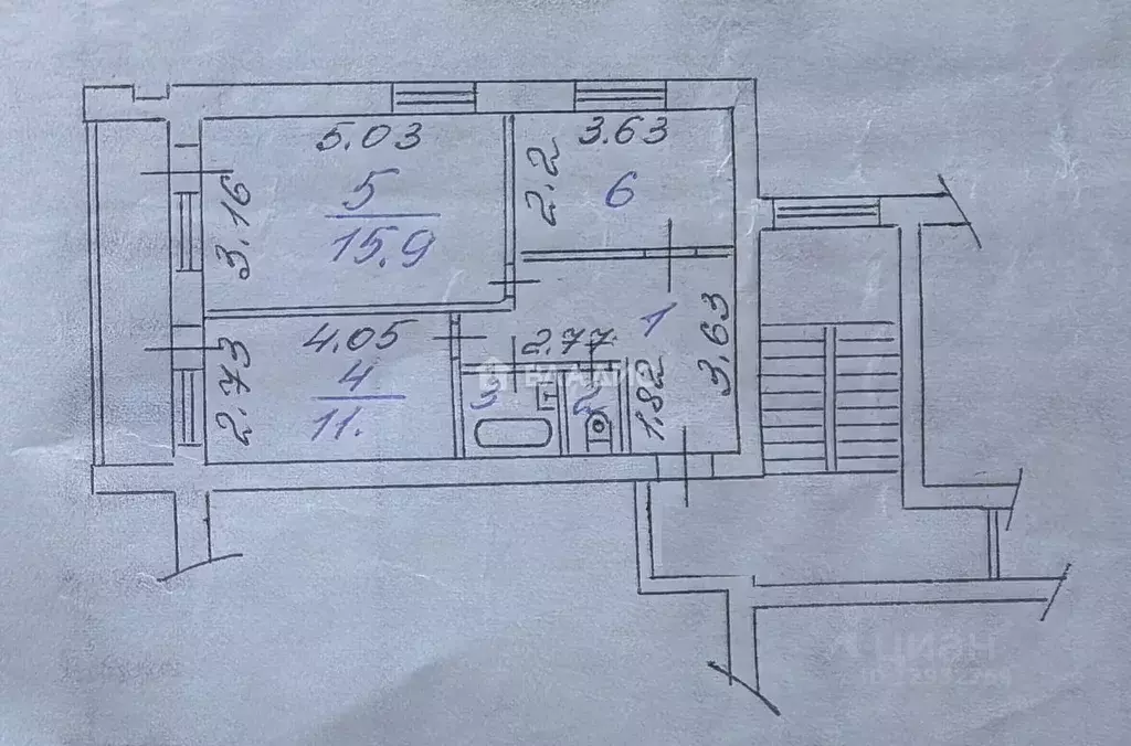 2-к кв. Пензенская область, Пенза Саранская ул., 1 (50.4 м) - Фото 2