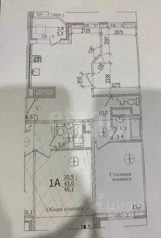 3-к кв. Татарстан, Казань ул. Лукина, 50 (64.3 м) - Фото 2