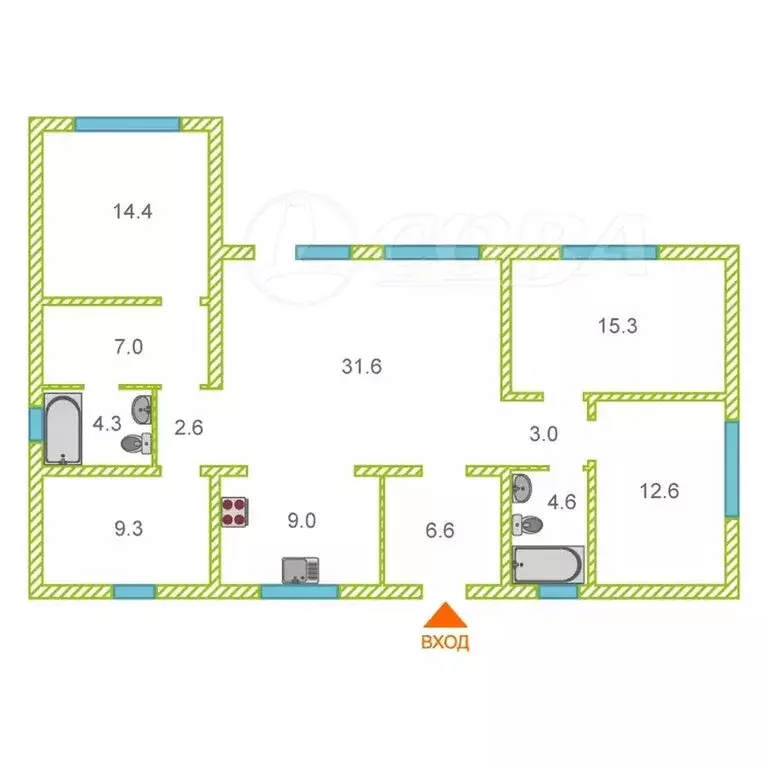 Дом в Тюменский муниципальный округ, деревня Ушакова (155 м) - Фото 2