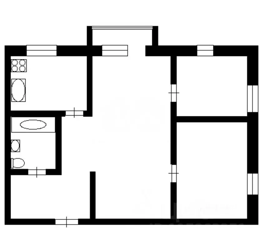 Квартира, 3 комнаты, 42 м - Фото 0